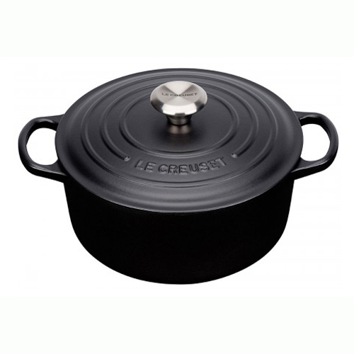 Le Creuset Каструля / жаровня з кришкою 18 см, чорний матовий | https://grandposuda.com.ua