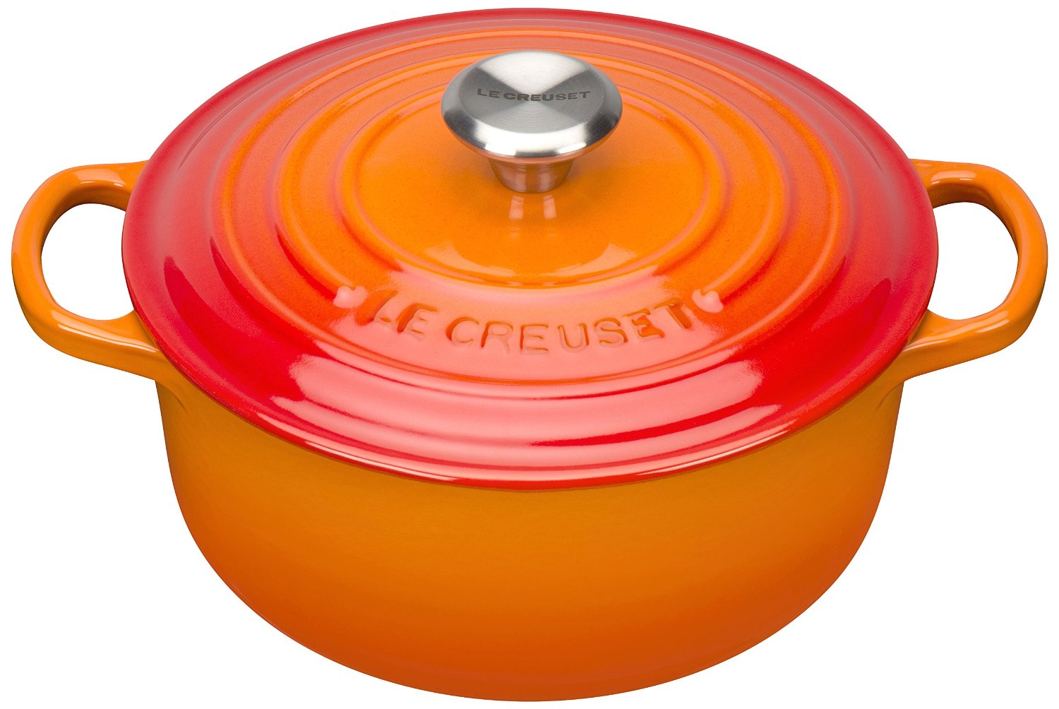 Le Creuset Каструля / жаровня з кришкою 20 см, помаранчевий | https://grandposuda.com.ua