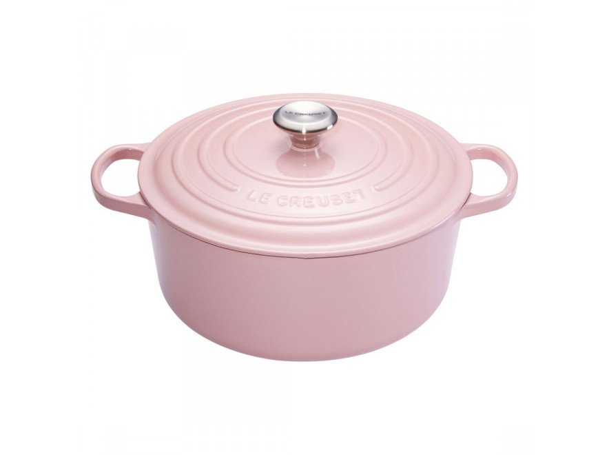 Le Creuset Каструля / жаровня з кришкою 20 см, Chiffon Pink | https://grandposuda.com.ua