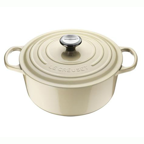 Le Creuset Каструля / жаровня з кришкою 20 см, перловий | https://grandposuda.com.ua