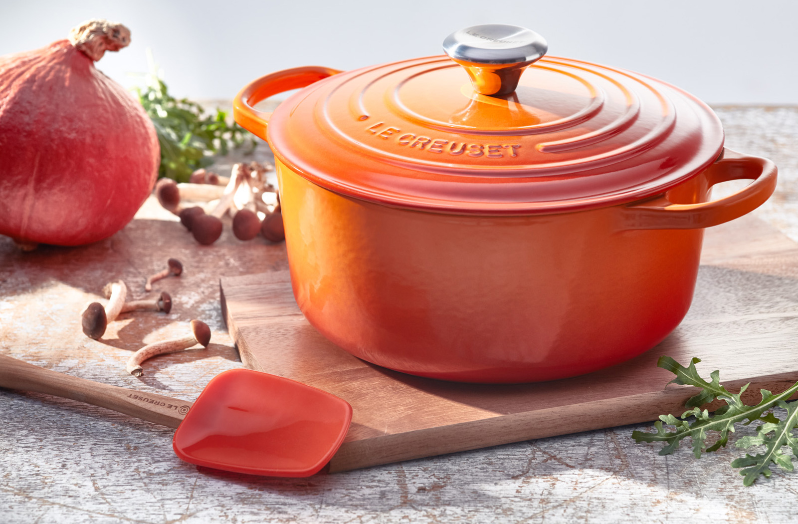 Le Creuset Каструля / жаровня 20 см, бежевий | https://grandposuda.com.ua