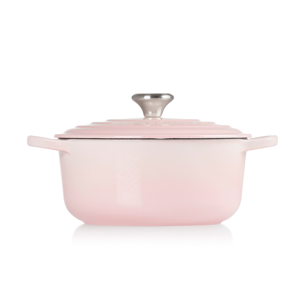 Le Creuset Каструля кругла 2,4 л рожева Shell Pink | https://grandposuda.com.ua
