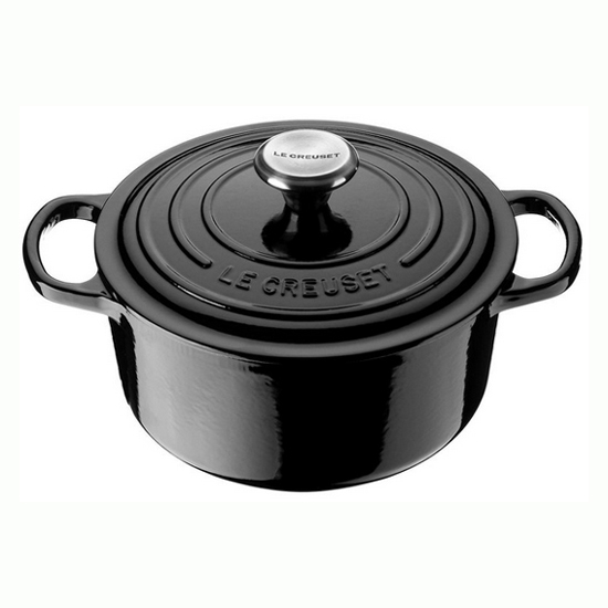 Le Creuset Каструля / жаровня з кришкою 22 см, чорний | https://grandposuda.com.ua