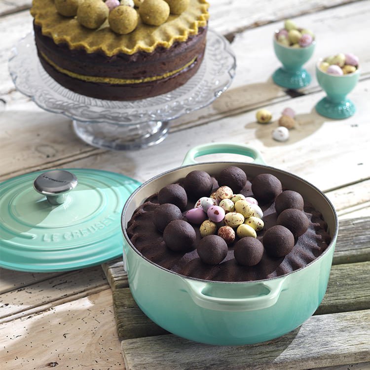 Le Creuset Кастрюля / жаровня с крышкой 22 см Cool Mint | https://grandposuda.com.ua