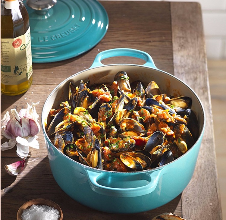 Le Creuset Кастрюля / жаровня с крышкой 22 см Cool Mint | https://grandposuda.com.ua