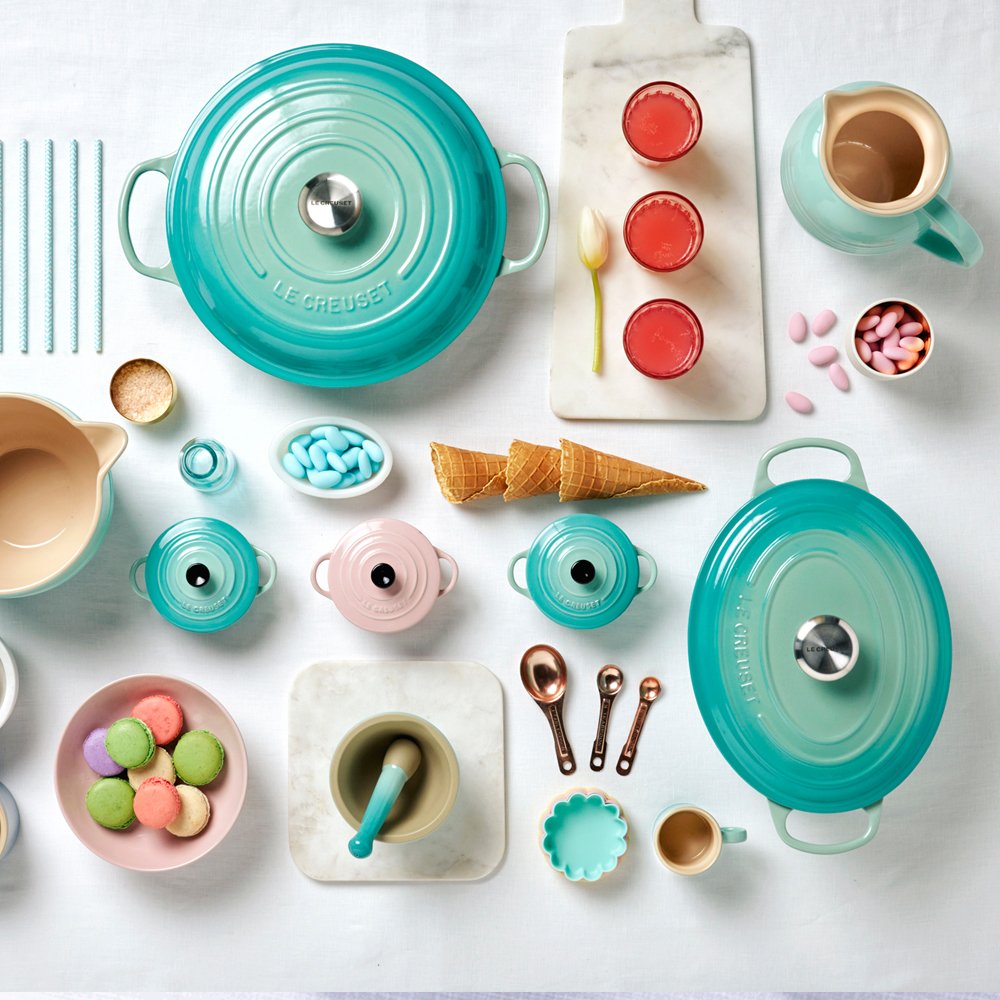 Le Creuset Кастрюля / жаровня с крышкой 22 см Cool Mint | https://grandposuda.com.ua