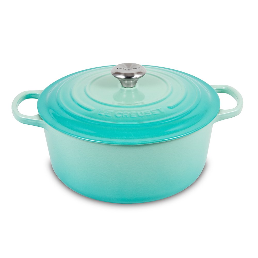 Le Creuset Кастрюля / жаровня с крышкой 22 см Cool Mint | https://grandposuda.com.ua