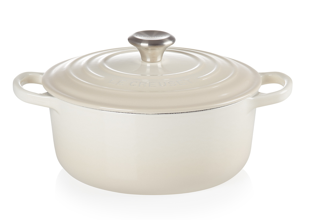 Le Creuset Каструля кругла 3,3 л меренга Meringue | https://grandposuda.com.ua