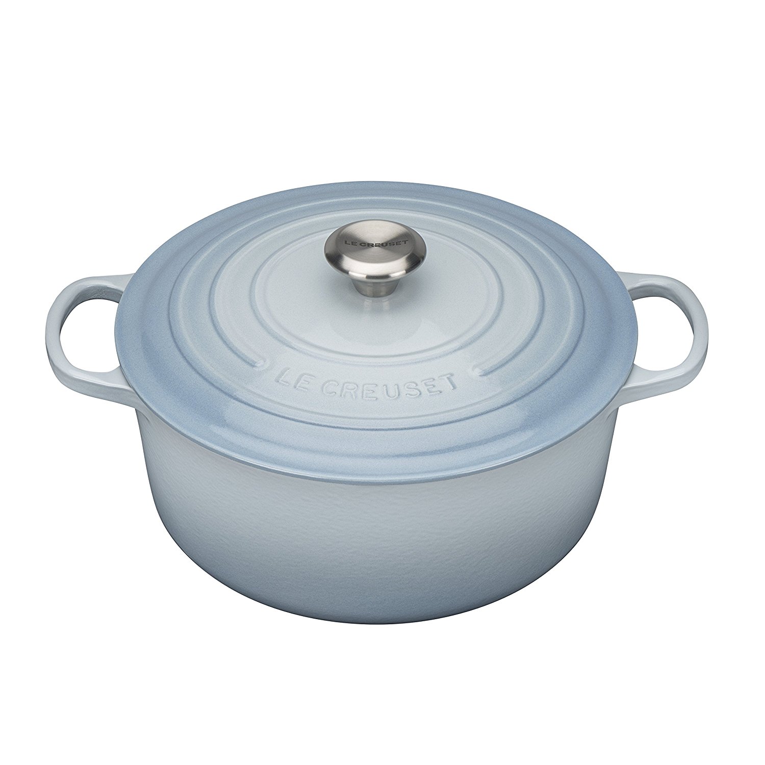 Le Creuset Каструля / жаровня з кришкою 24 см, блакитний океан Signature | https://grandposuda.com.ua