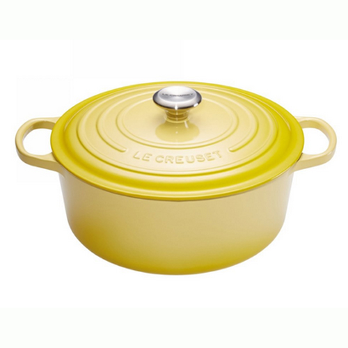 Le Creuset Кастрюля / жаровня с крышкой 26 см, желтый | https://grandposuda.com.ua