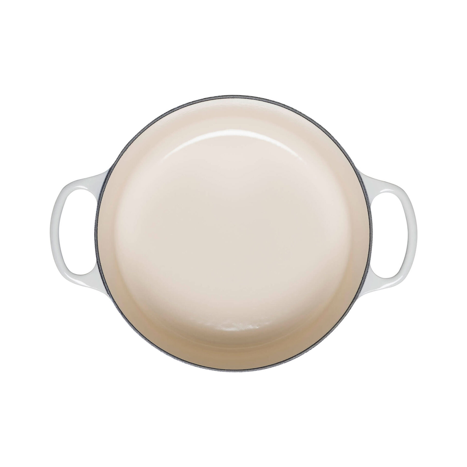 Le Creuset Кастрюля - жаровня 26 см Meringue | https://grandposuda.com.ua