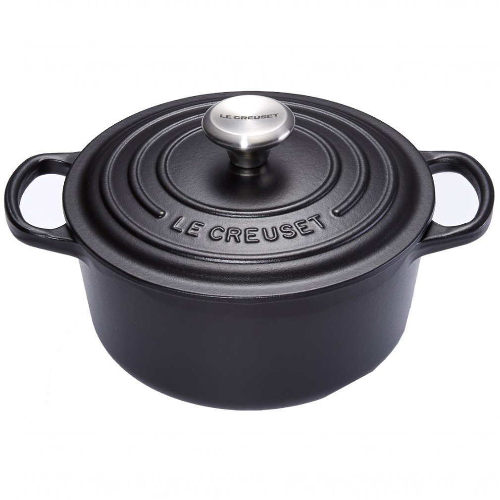 Le Creuset Кастрюля / жаровня с крышкой 28 см, черный матовый | https://grandposuda.com.ua