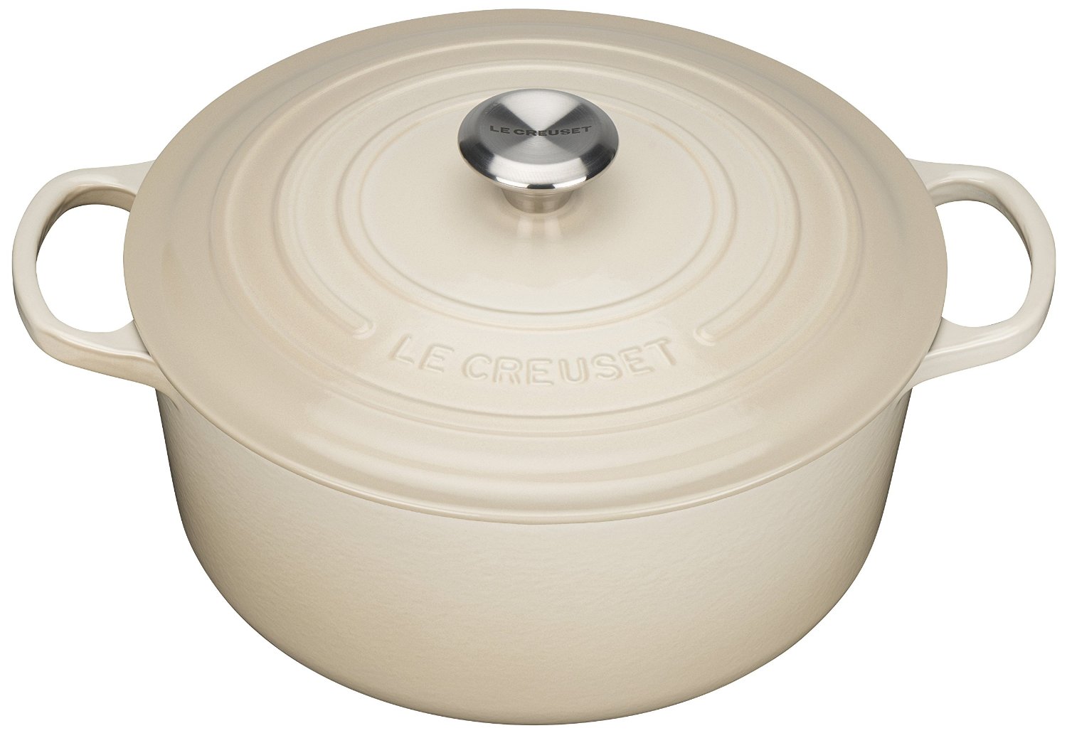 Le Creuset Каструля / жаровня 28 см, бежевий | https://grandposuda.com.ua