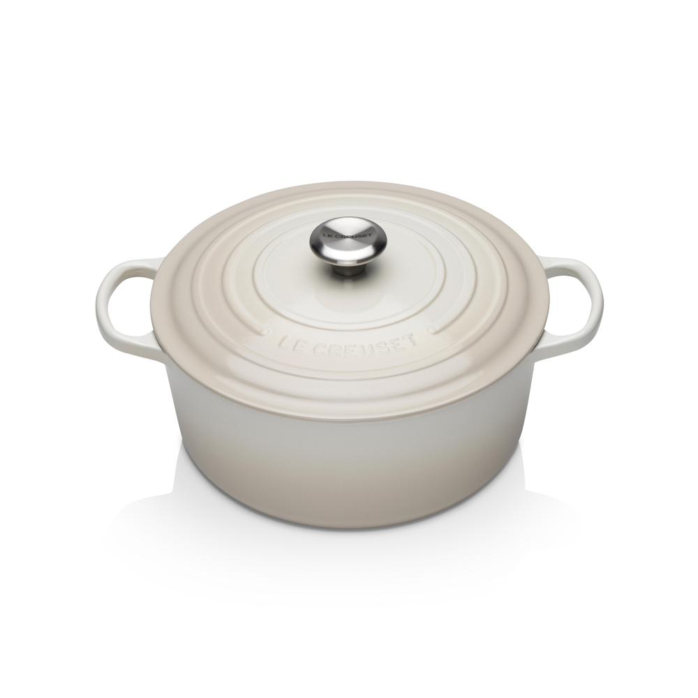 Le Creuset Кастрюля/жаровня 28 см Meringue | https://grandposuda.com.ua