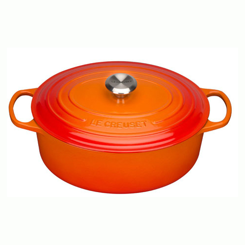 Le Creuset Гусятниця / жаровня 27 см, оранжевый | https://grandposuda.com.ua