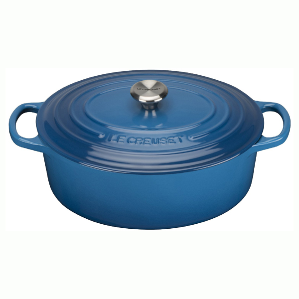 Le Creuset Гусятниця / жаровня 27 см, синий марсель | https://grandposuda.com.ua