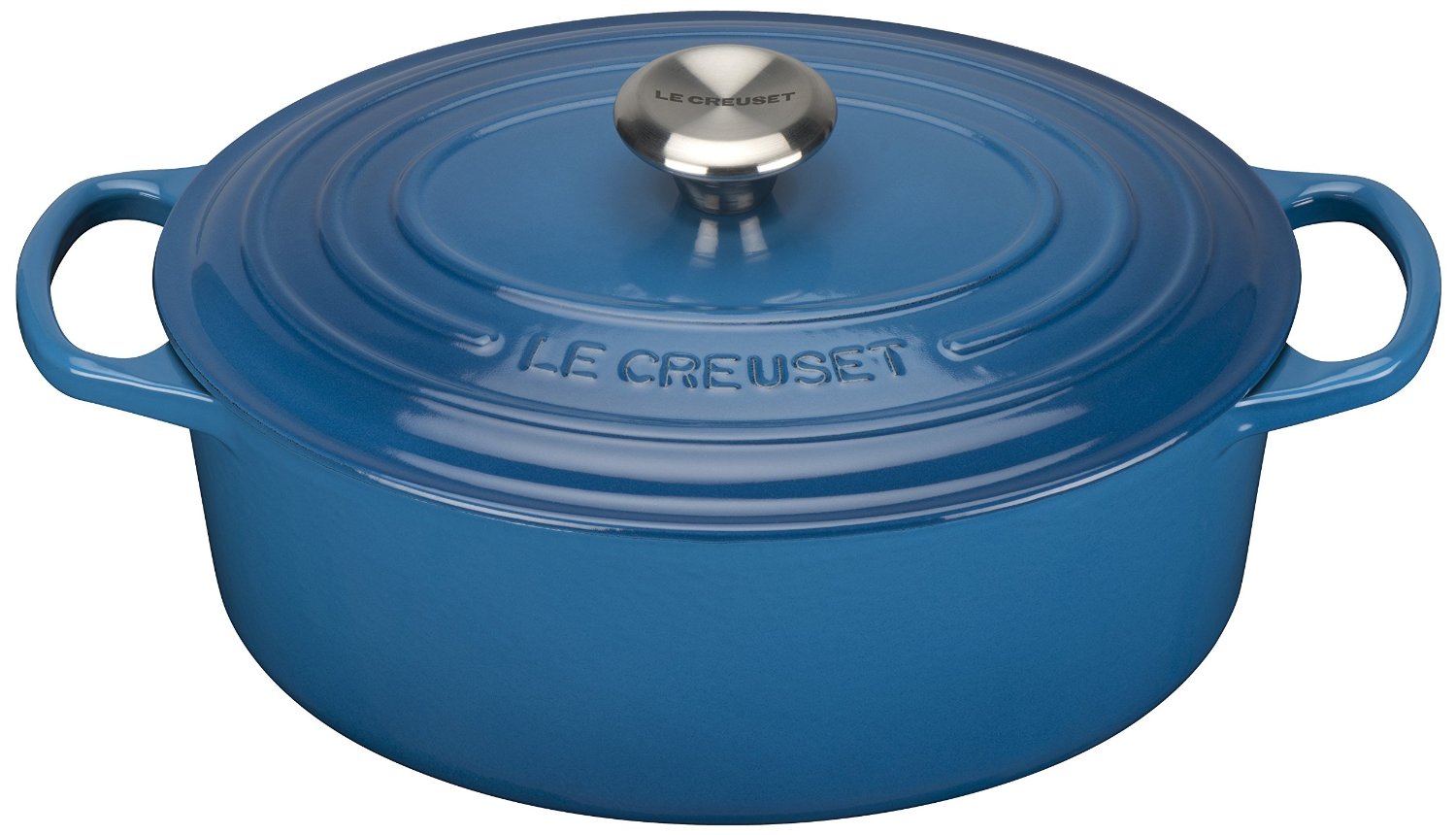 Le Creuset Гусятниця / жаровня 29 см, синий марсель | https://grandposuda.com.ua