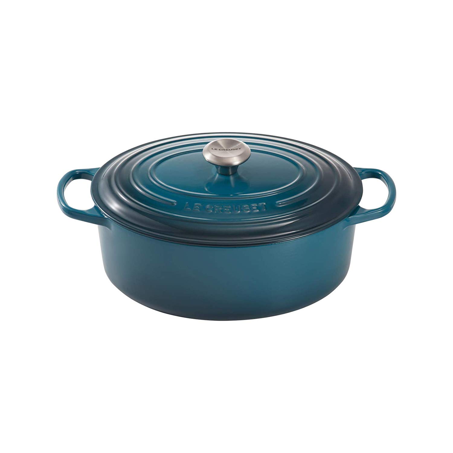 Le Creuset Гусятниця / жаровня 29 см с крышкой Deep Teal | https://grandposuda.com.ua