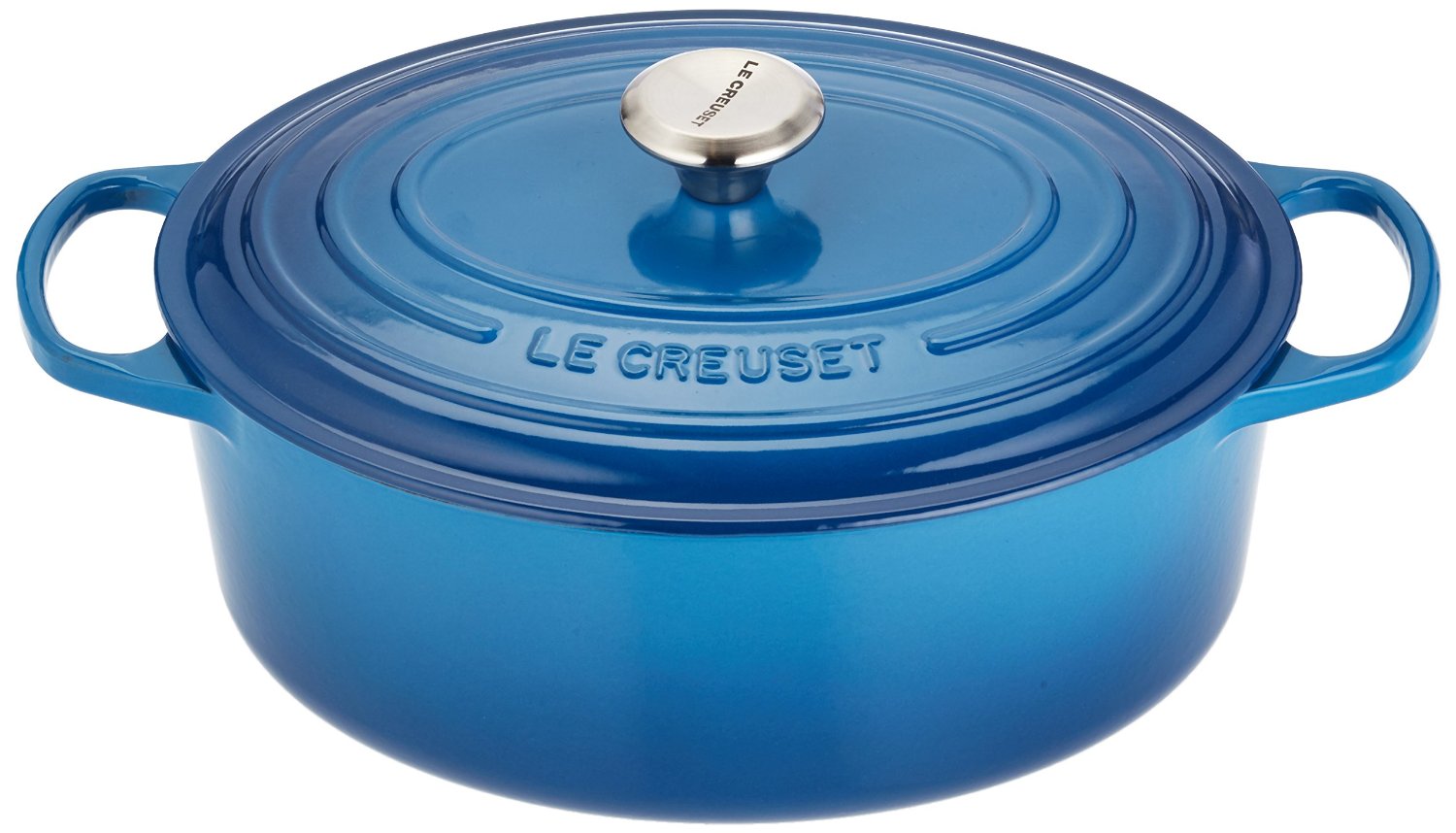 Le Creuset Гусятниця / жаровня 31 см, синий марсель | https://grandposuda.com.ua