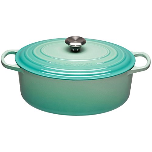 Le Creuset Гусятниця / жаровня 31 см с крышкой Cool Mint | https://grandposuda.com.ua