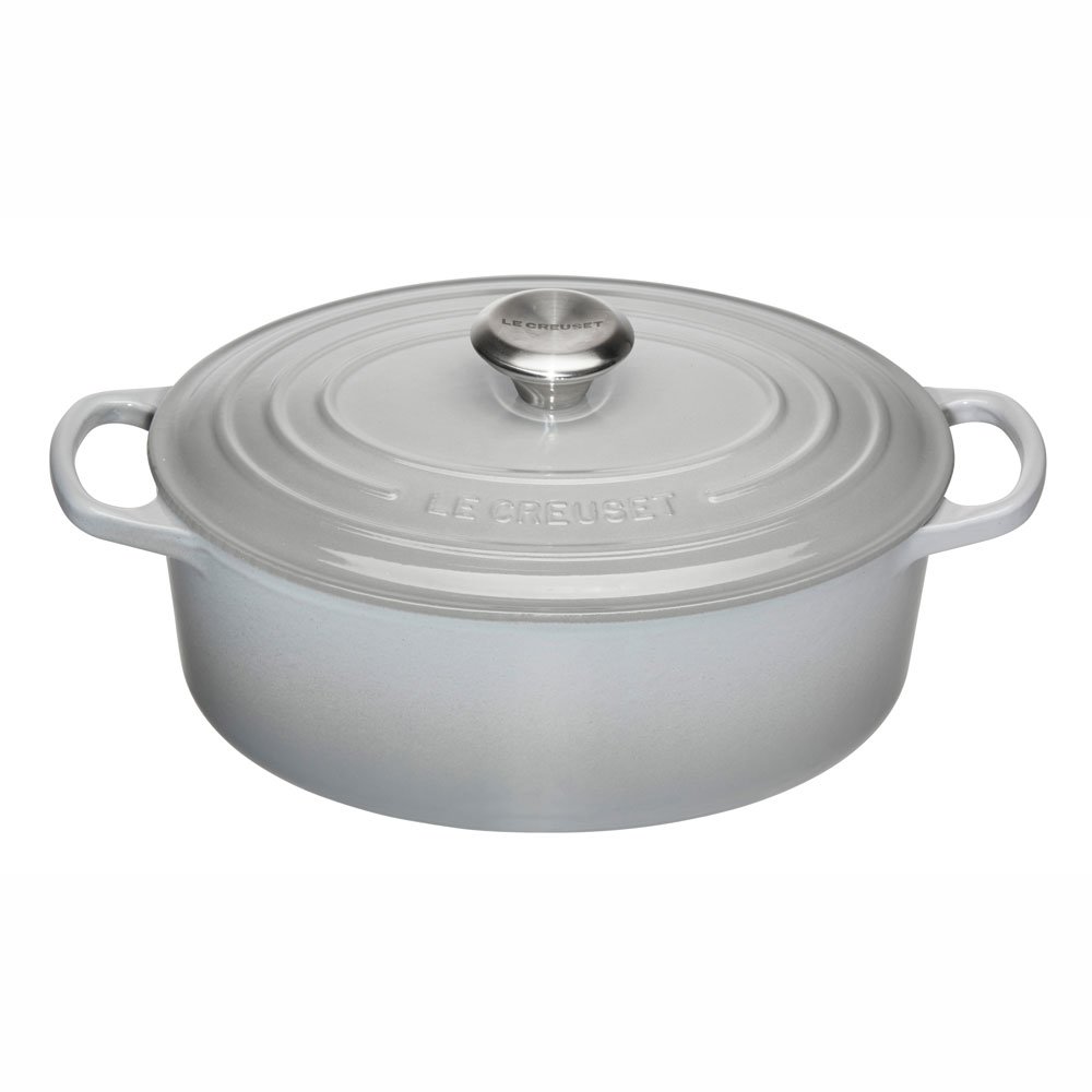 Le Creuset Гусятниця / жаровня 31 см с крышкой Perlgrau | https://grandposuda.com.ua