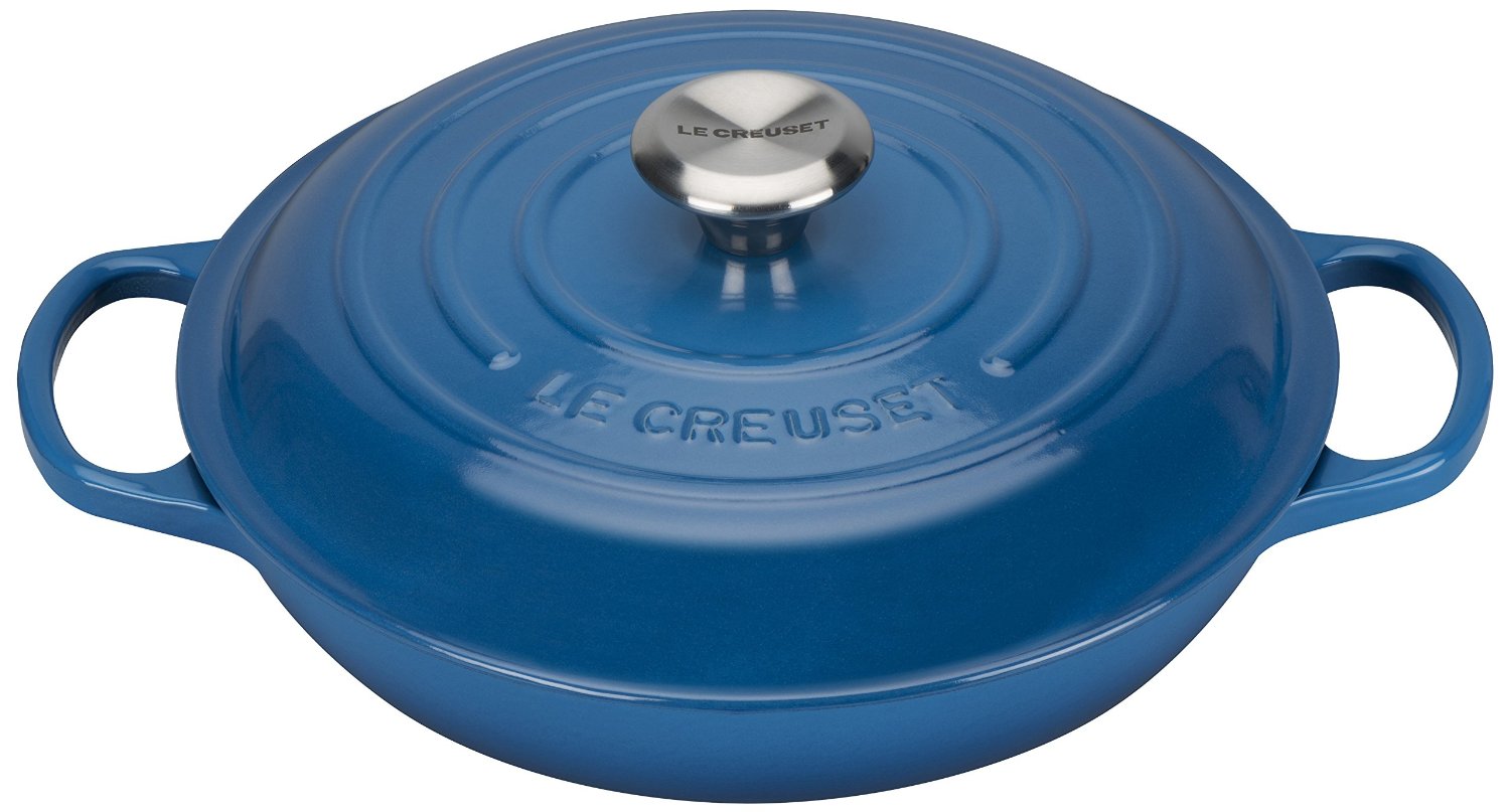 Le Creuset Сковорода-жаровня чавунна 26 см, синій | https://grandposuda.com.ua
