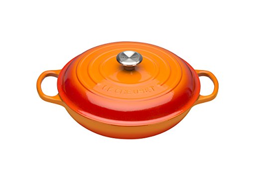 Le Creuset Сковорода-жаровня чугунная 30 см, оранжевый | https://grandposuda.com.ua