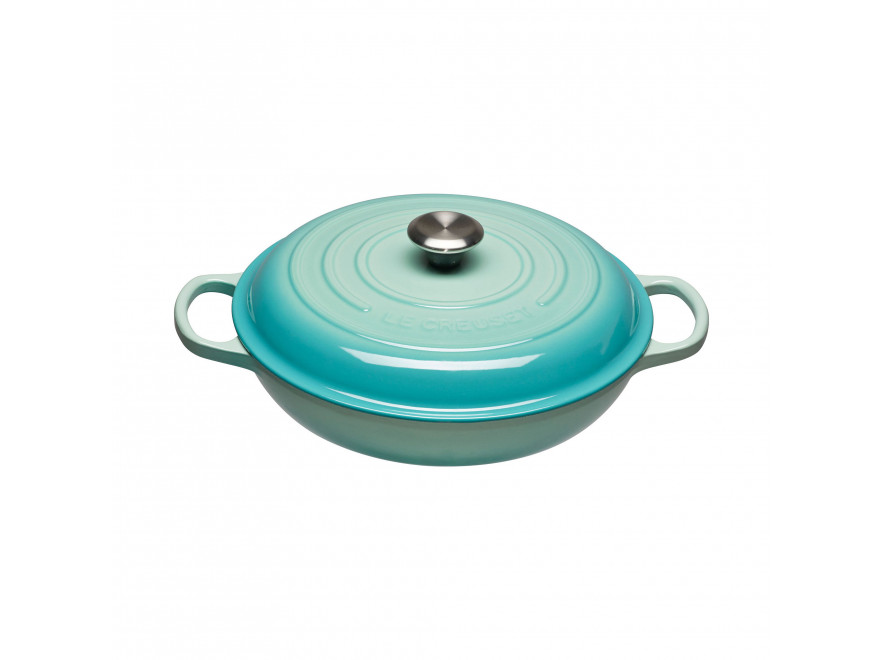 Le Creuset Сковорода-жаровня чугунная 30 см, Cool Mint | https://grandposuda.com.ua