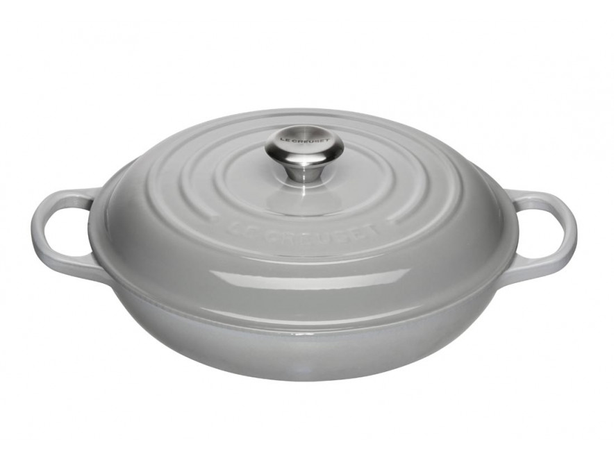 Le Creuset Сковорода-жаровня чугунная 30 см, Perlgrau | https://grandposuda.com.ua