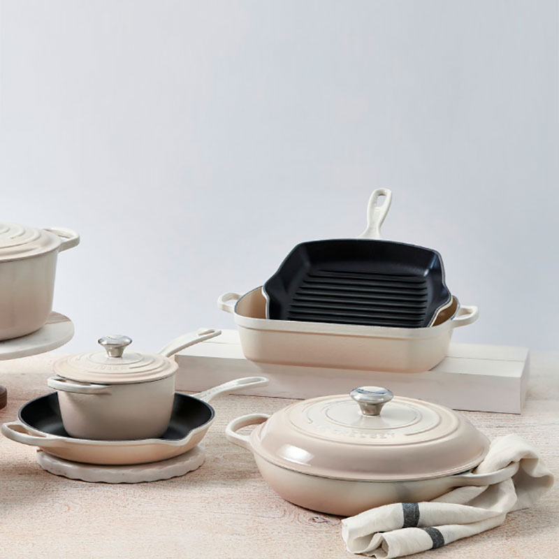 Le Creuset Жаровня 30 см Meringue | https://grandposuda.com.ua