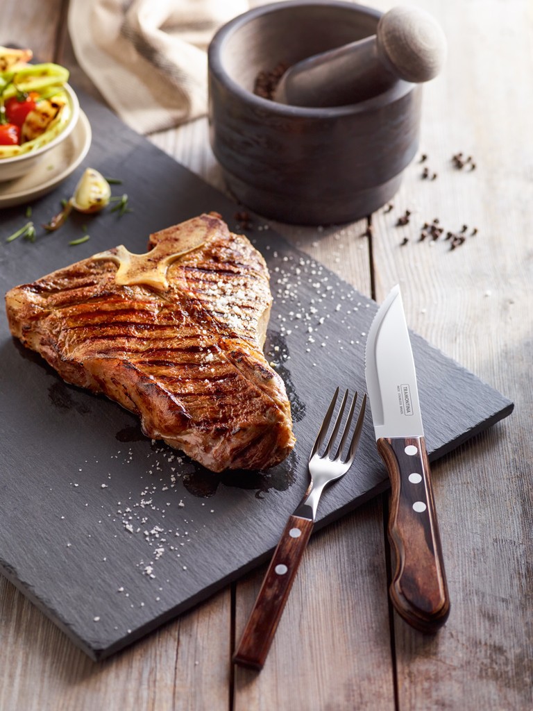 Tramontina Вилка для стейка набор 4 предмета Steakbesteck | https://grandposuda.com.ua