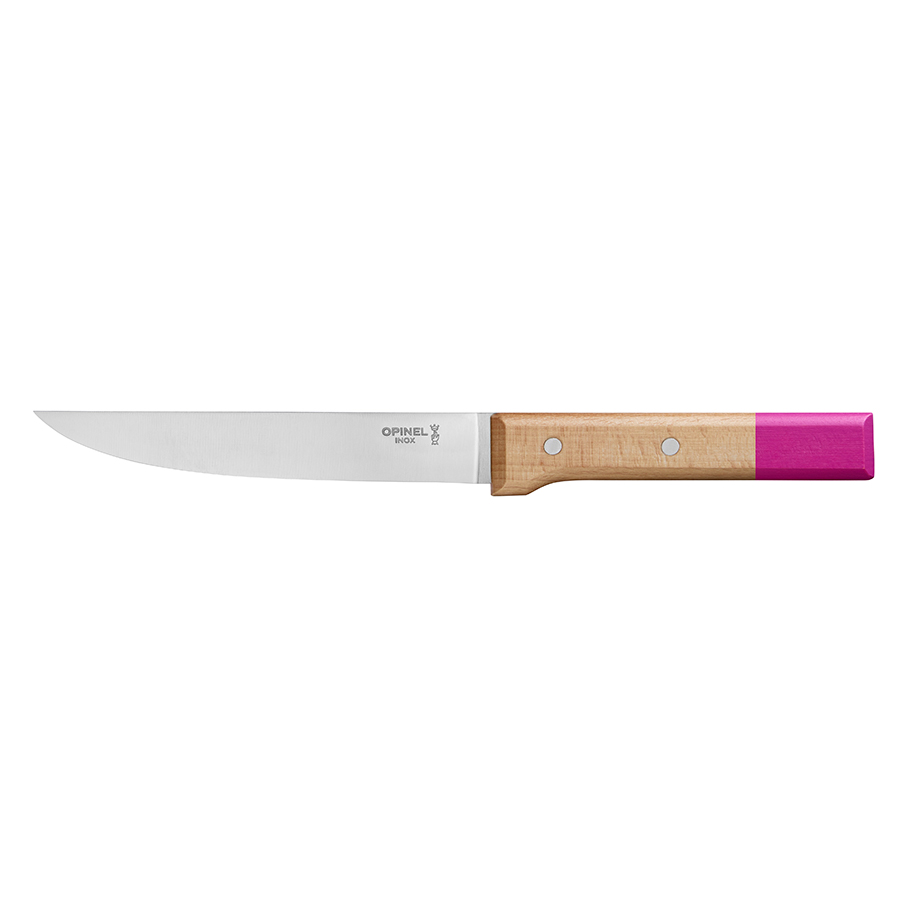 Opinel Ніж кухонний 16 см металік / рожевий Parallele | https://grandposuda.com.ua