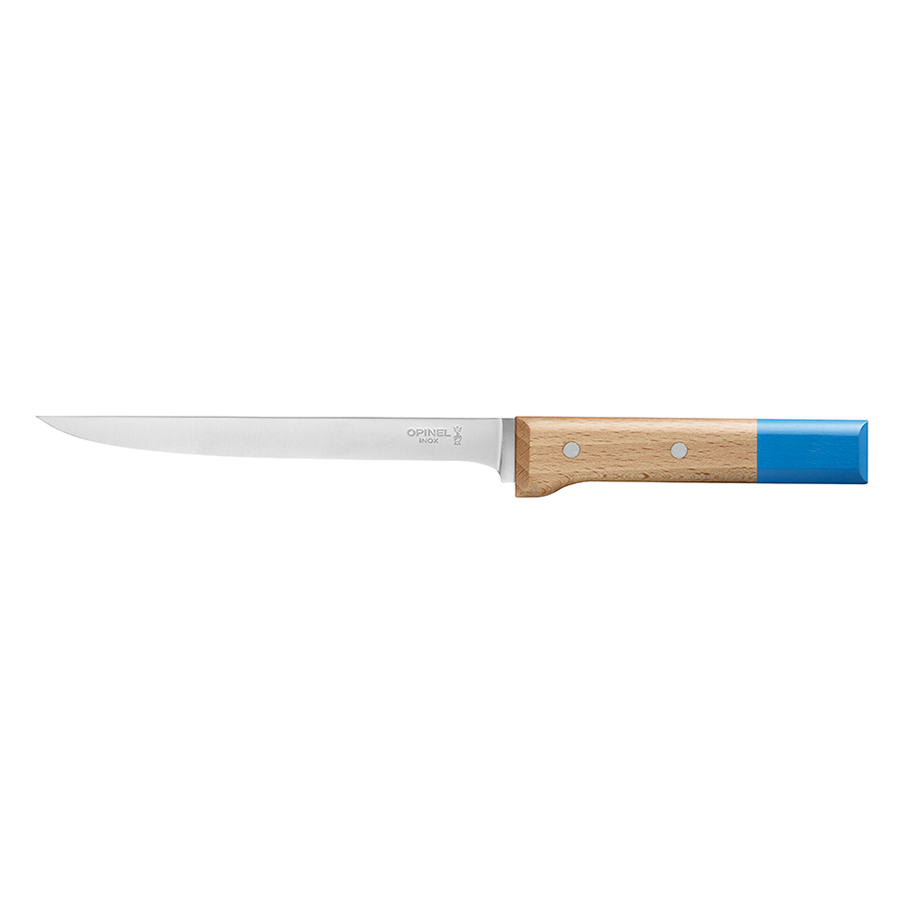 Opinel Ніж кухонний 18 см металік / синій Parallele | https://grandposuda.com.ua