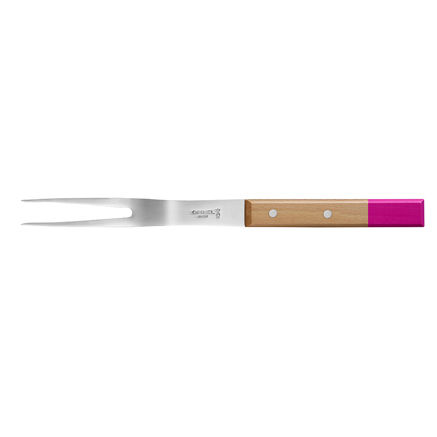 Opinel Вилка для мяса 29,5х1,8х2,1 см металлик/розовая Parallele | https://grandposuda.com.ua