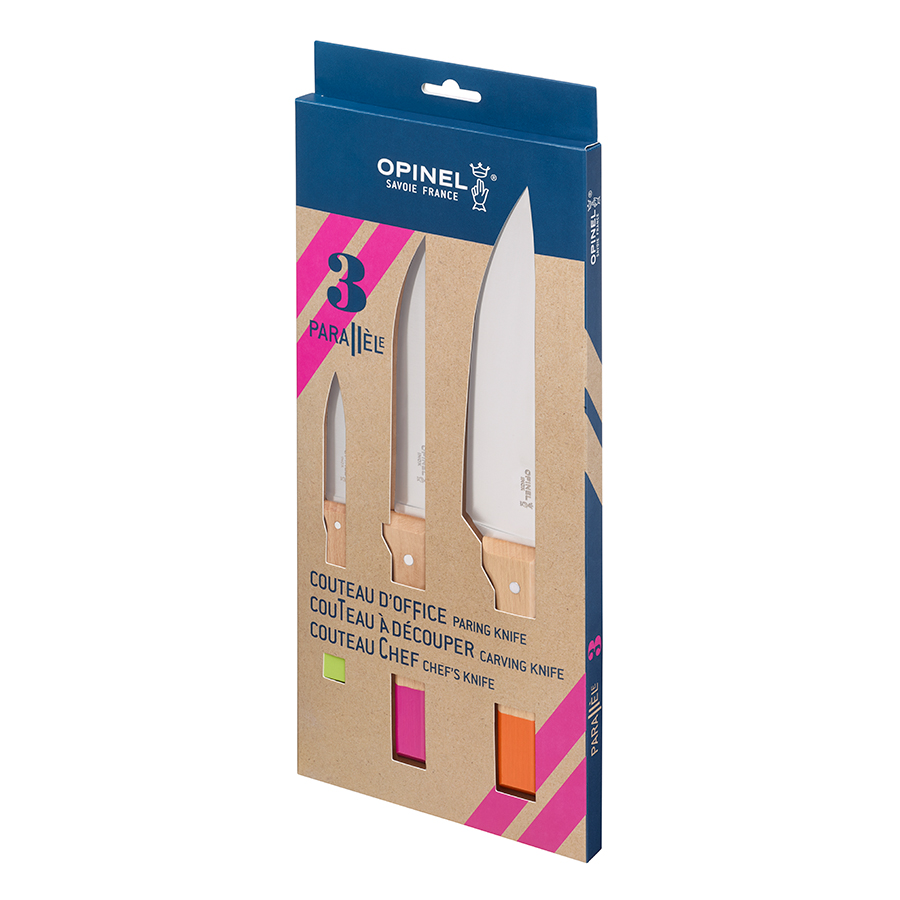Opinel Набор из 3 ножей 40х1,8х17,2 см мульти Parallele | https://grandposuda.com.ua