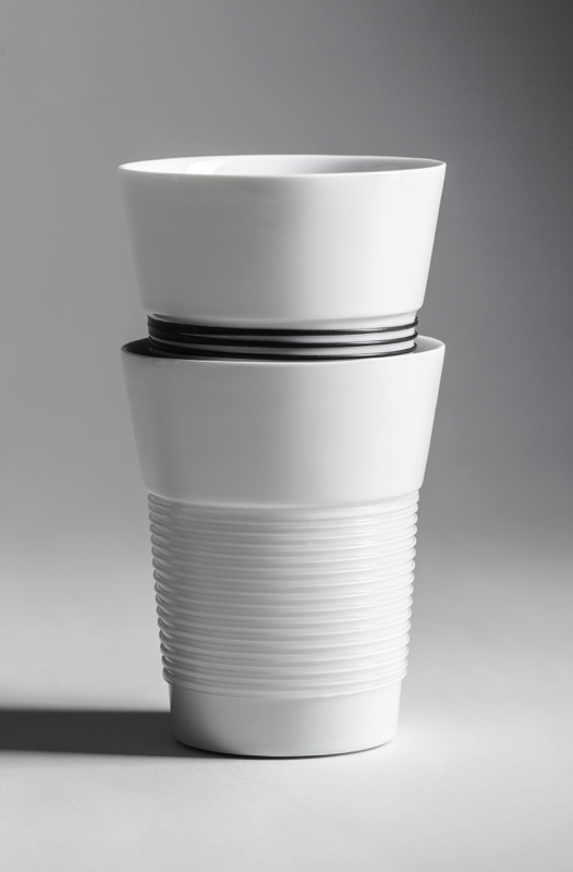 Kahla Кружка для кофе с крышкой 350 мл, антрацит Magic Grip To Go Café Sommelier | https://grandposuda.com.ua