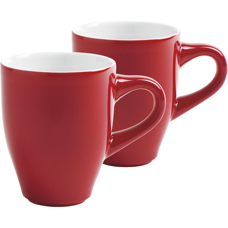 Kahla Кружка для кофе 0,32 л набор 2 предмета Café Sommelier Red | https://grandposuda.com.ua