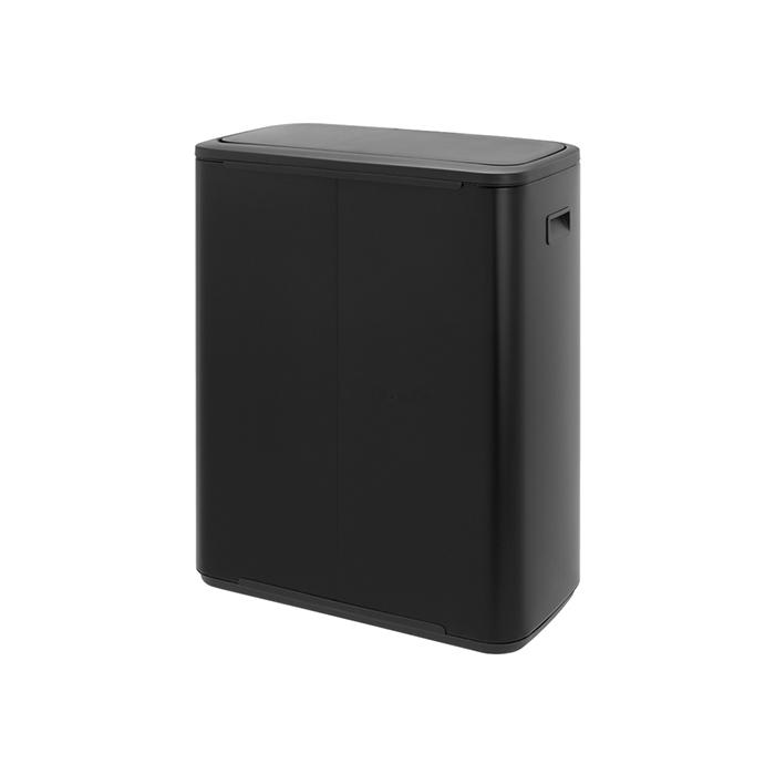Brabantia Сміттєвий бак 2х30 л чорний матовий Bo Touch Bin | https://grandposuda.com.ua