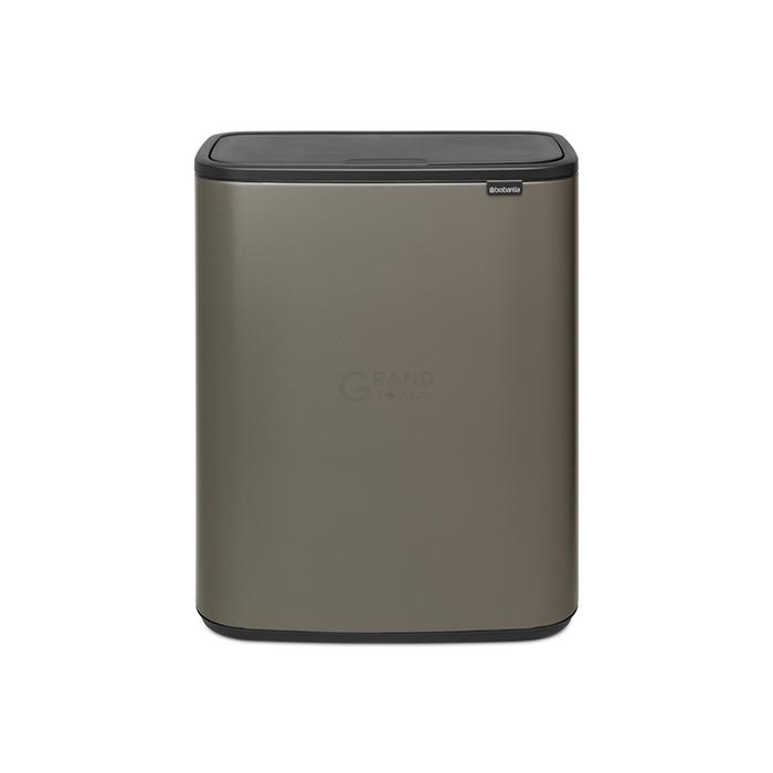 Brabantia Сміттєвий бак 2х30 л платиновий Bo Touch Bin | https://grandposuda.com.ua