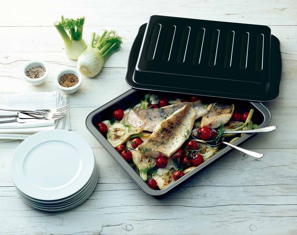 Kaiser Форма для выпечки с крышкой прямоугольная 41 x 31 см Delicious | https://grandposuda.com.ua