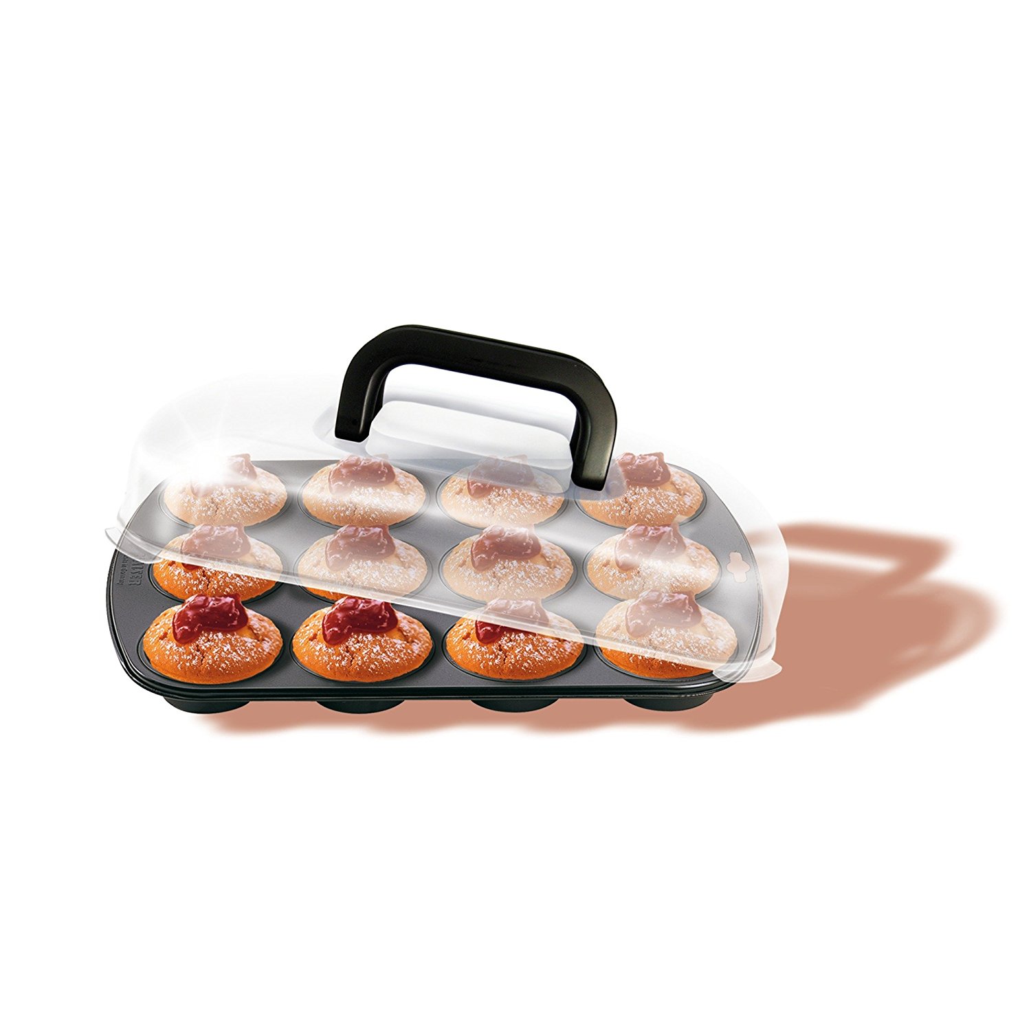 Kaiser Форма для выпечки маффинов с крышкой 38 x 27 cm Bake & Take | https://grandposuda.com.ua