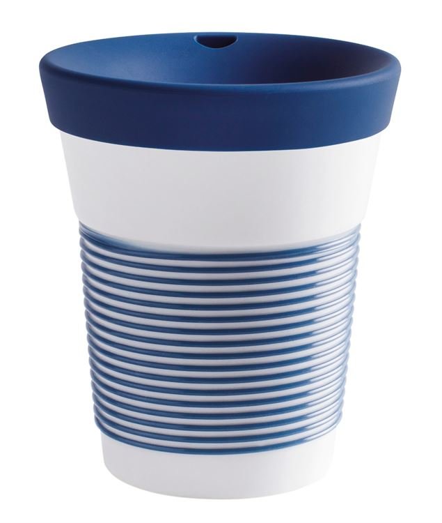 Kahla Чашка 0,35 л, с крышкой темно-синяя Сupit To Go Mugs Magic Grip | https://grandposuda.com.ua