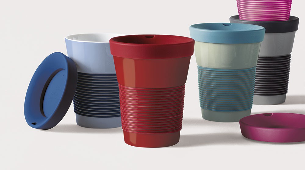 Kahla Чашка 0,35 л, с крышкой глубокий морской синий Сupit To Go Mugs Magic Grip | https://grandposuda.com.ua