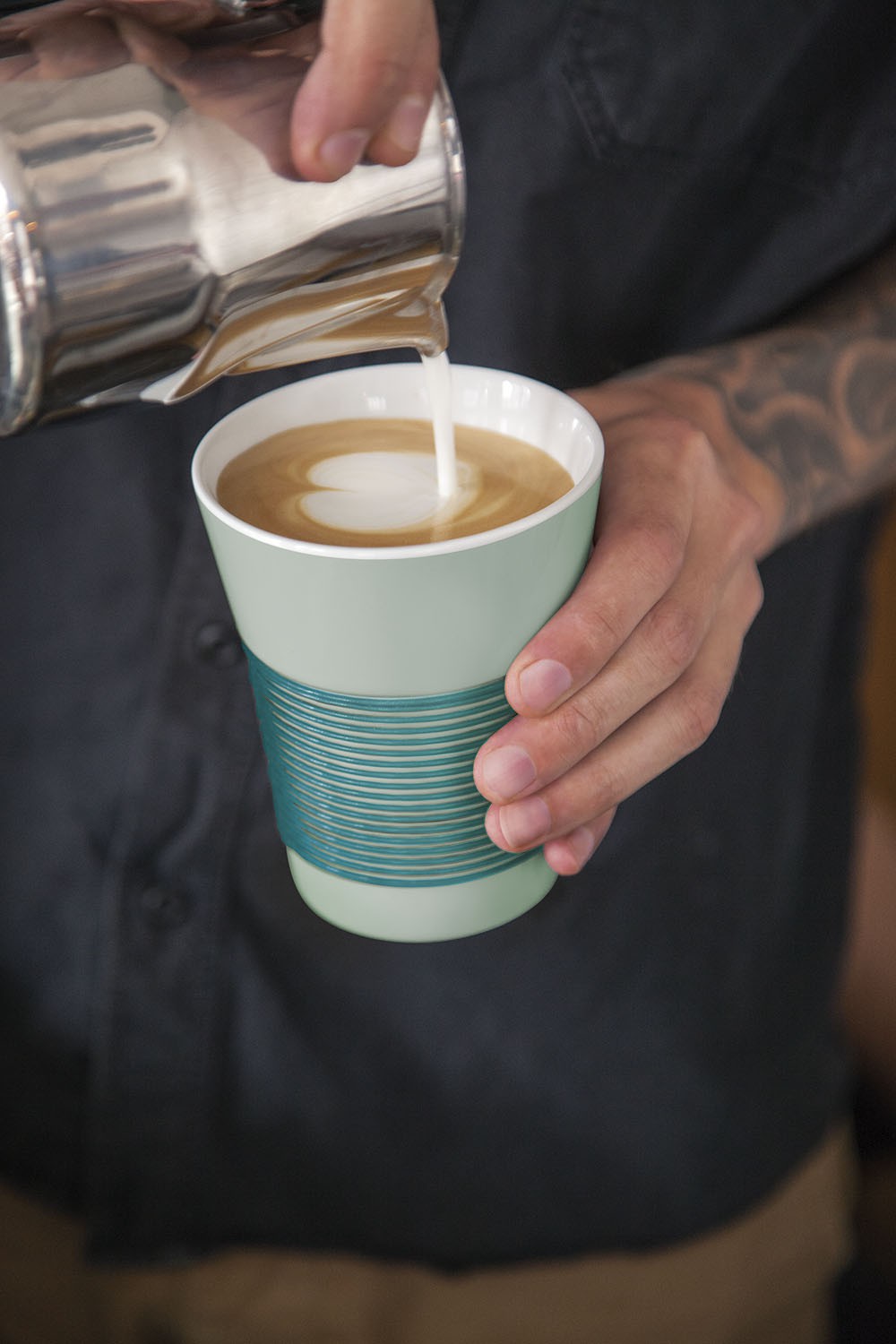 Kahla Чашка 0,35 л, с крышкой зеленая лагуна Сupit To Go Mugs Magic Grip | https://grandposuda.com.ua
