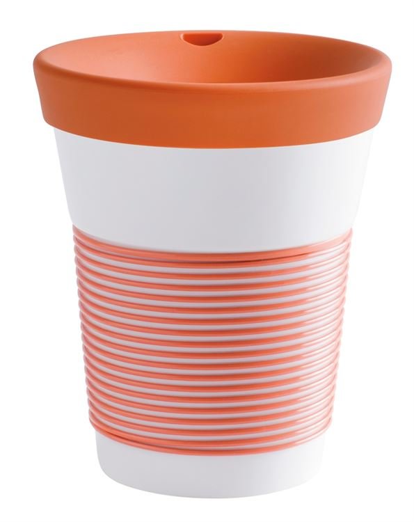 Kahla Чашка 0,35 л, с крышкой коралловый закат Сupit To Go Mugs Magic Grip | https://grandposuda.com.ua