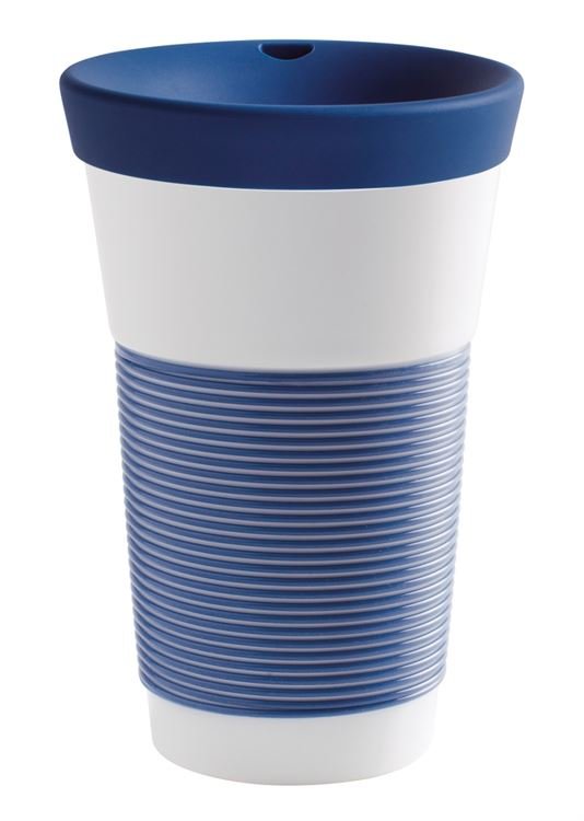 Kahla Чашка 0,47 л, с крышкой темно-синяя Сupit To Go Mugs Magic Grip | https://grandposuda.com.ua