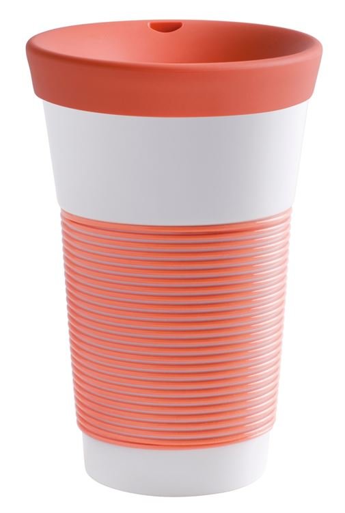 Kahla Чашка 0,47 л, с крышкой коралловый закат Сupit To Go Mugs Magic Grip | https://grandposuda.com.ua