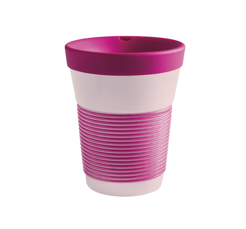 Kahla Чашка 0,35 л, с крышкой пурпурно-розовая Сupit To Go Mugs Magic Grip | https://grandposuda.com.ua