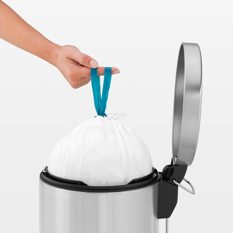 Brabantia Пакети для сміття в рулоні для високих баків, 20 л, розмір F, 20 шт білих | https://grandposuda.com.ua