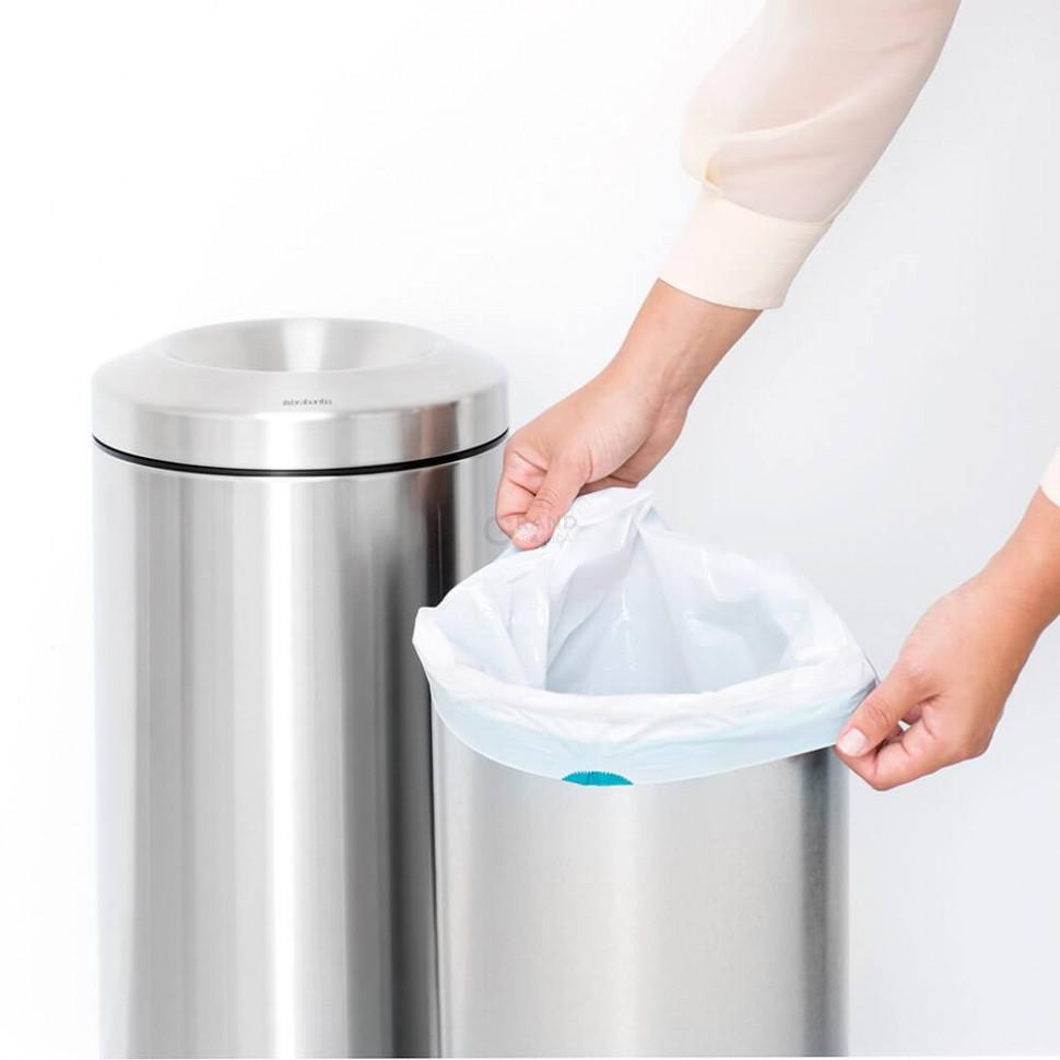 Brabantia Пакети для сміття в рулоні для високих баків, 20 л, розмір F, 20 шт білих | https://grandposuda.com.ua